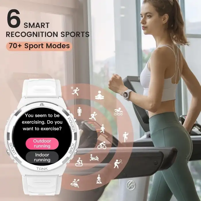 AMAZTIM Akıllı Saat, En Hafif Fitness Takip Cihazı, Kadınlar İçin - Beyaz