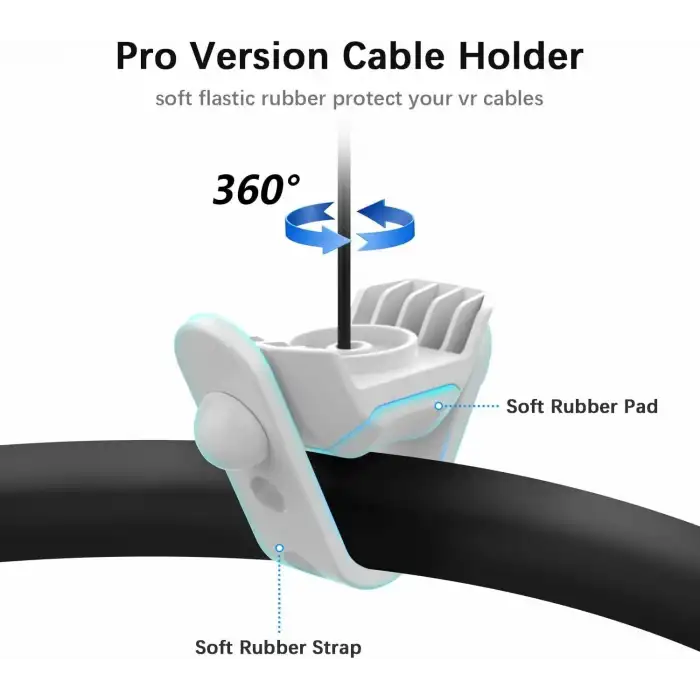 AMVR VR Kablo Yönetim Sistemi, 6 Paket Tavan Makarası Sistemi - Beyaz