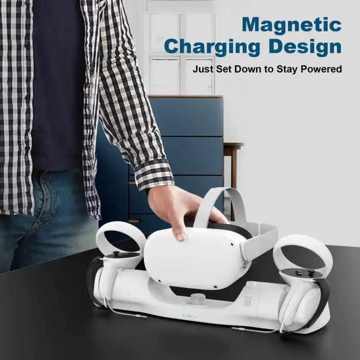 AMVR Yükseltilmiş Şarj İstasyonu - Meta Quest 2 için USB-C Şarj Kablosu