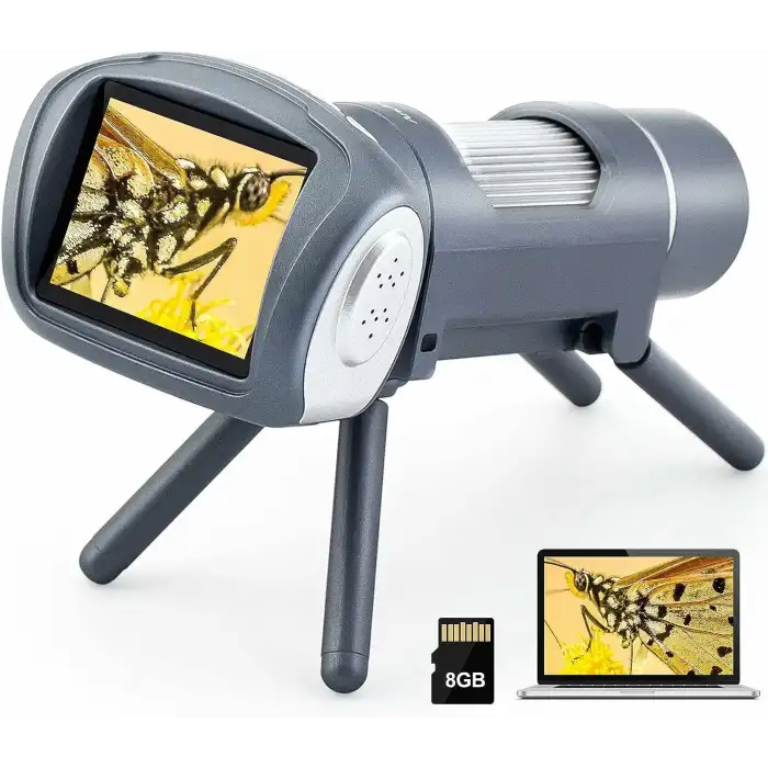 Andonstar AD012 Çocuklar İçin Taşınabilir Mikroskop Kiti Gri