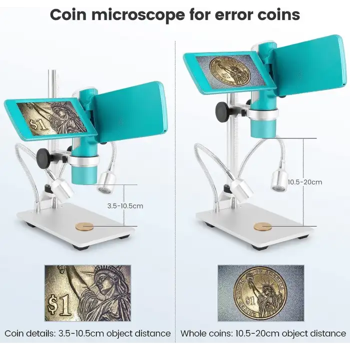 Andonstar AD203 Dijital Para Mikroskobu - Metal Stand & Led Işık