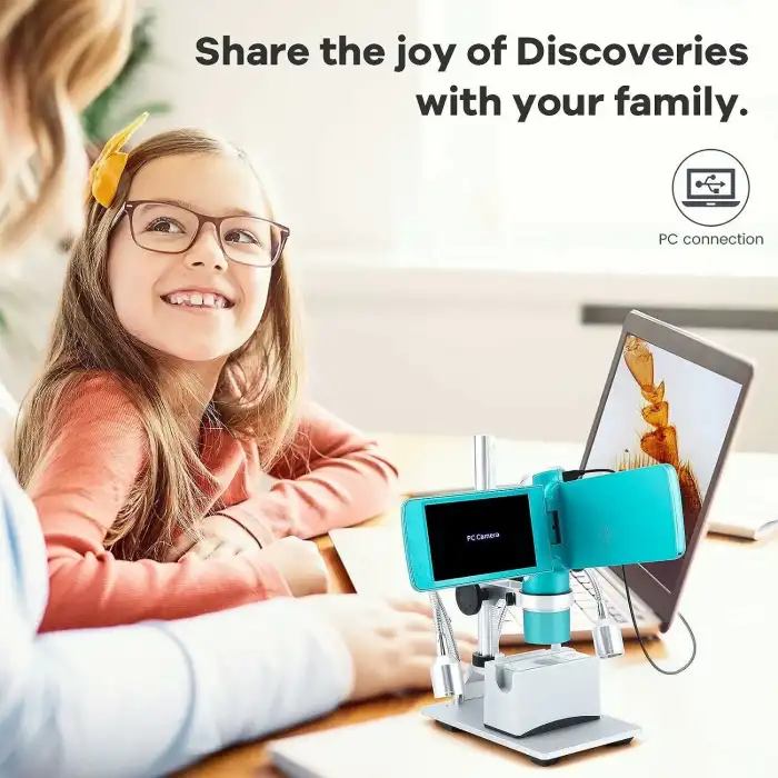 Andonstar AD203 Dijital Para Mikroskobu - Metal Stand & Led Işık