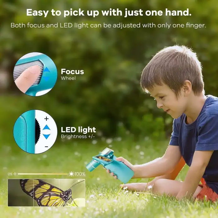 Andonstar AD203 Elde Taşınabilir Cep Dijital Mikroskop Mavi