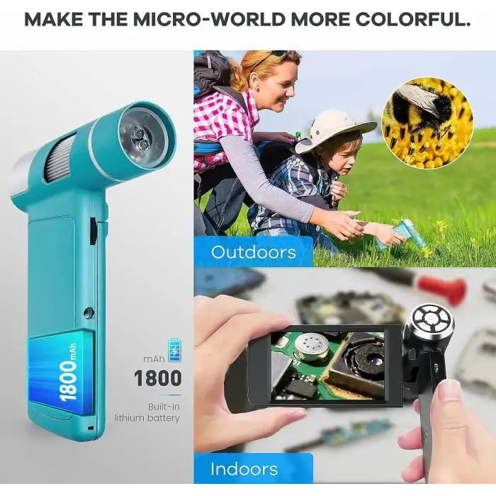 Andonstar AD203 Elde Taşınabilir Dijital Mikroskop - Mavi