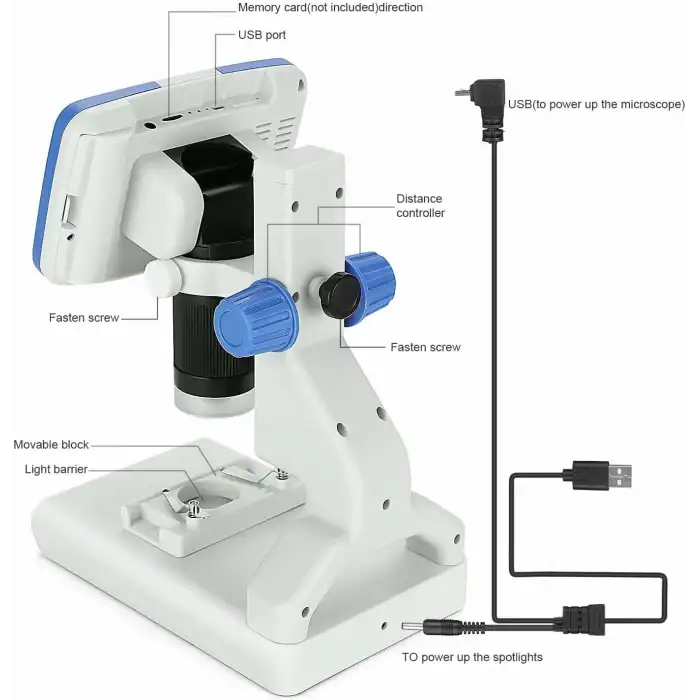 Andonstar AD205 USB 5 Inc LCD Dijital Mikroskop - 200X Büyütme