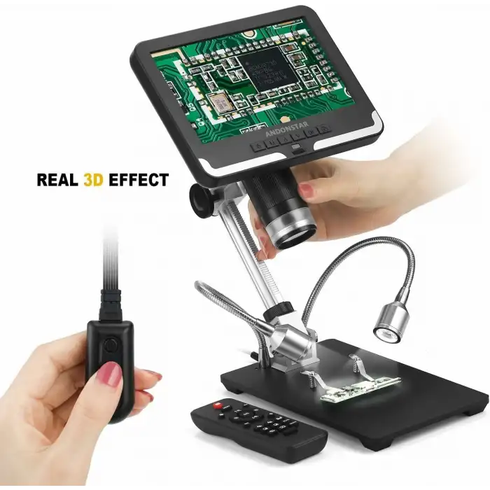 Andonstar AD206 Siyah 7 Inc LCD 1080P Devre Kartı Dijital Mikroskop