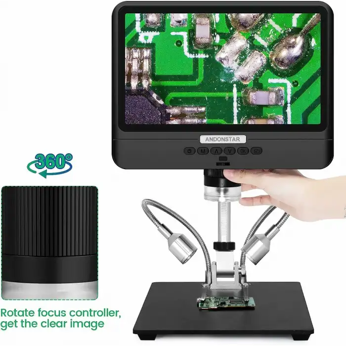 Andonstar AD208 Madeni Para Mikroskobu, 8.5 Inc LCD Ekranlı 260X