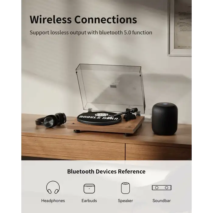 ANGELS HORN AT-3600L Pikap, Vinil Plak Çalar (Bluetooth Versiyonu)