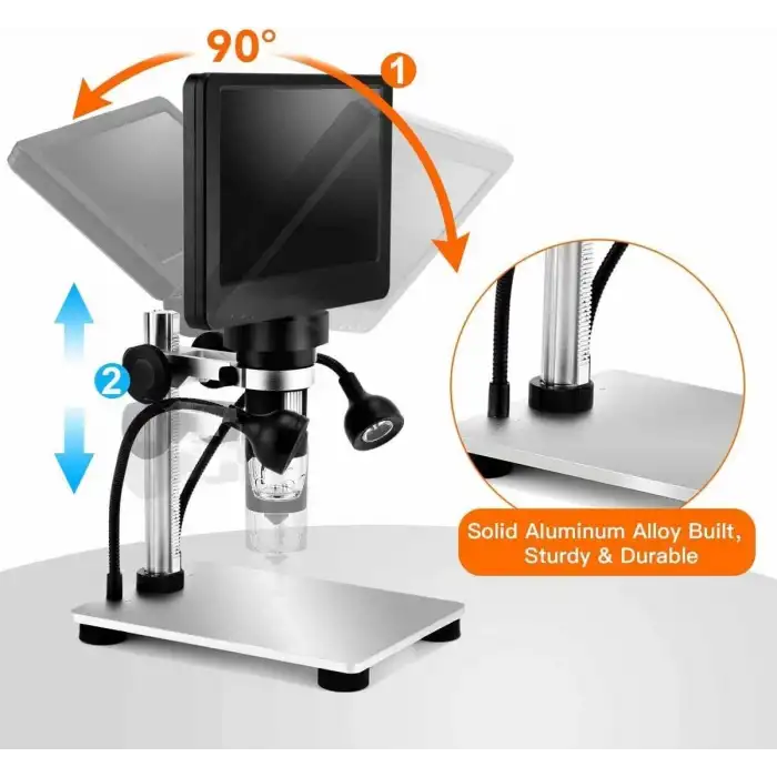 ANNLOV 7 Inc LCD Dijital Mikroskop 1200X Büyütme 1080P