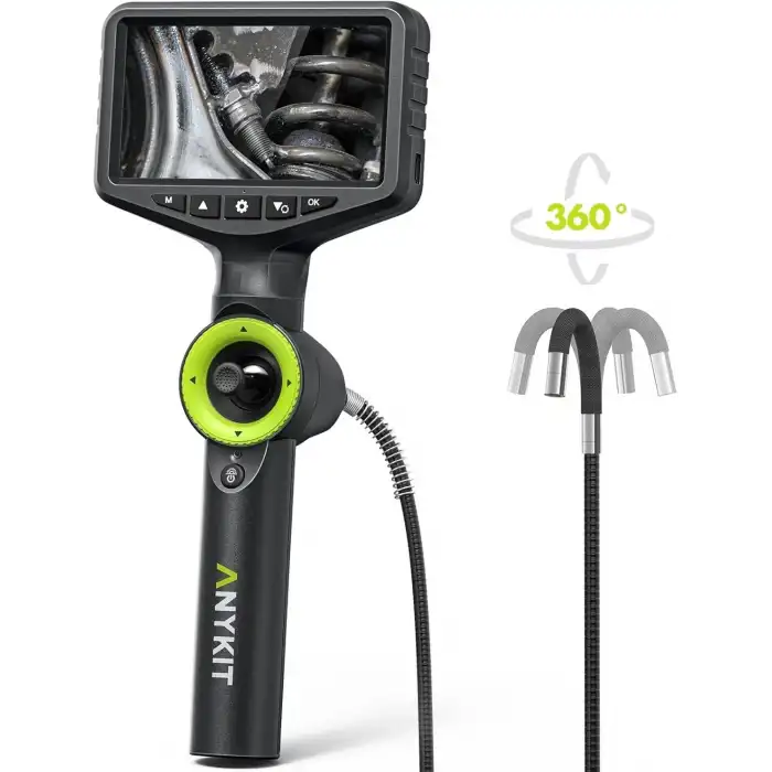 Anykit 360 Derece Eklemli Motorlu Boroskop 6.6mm - 1.5m Kablo