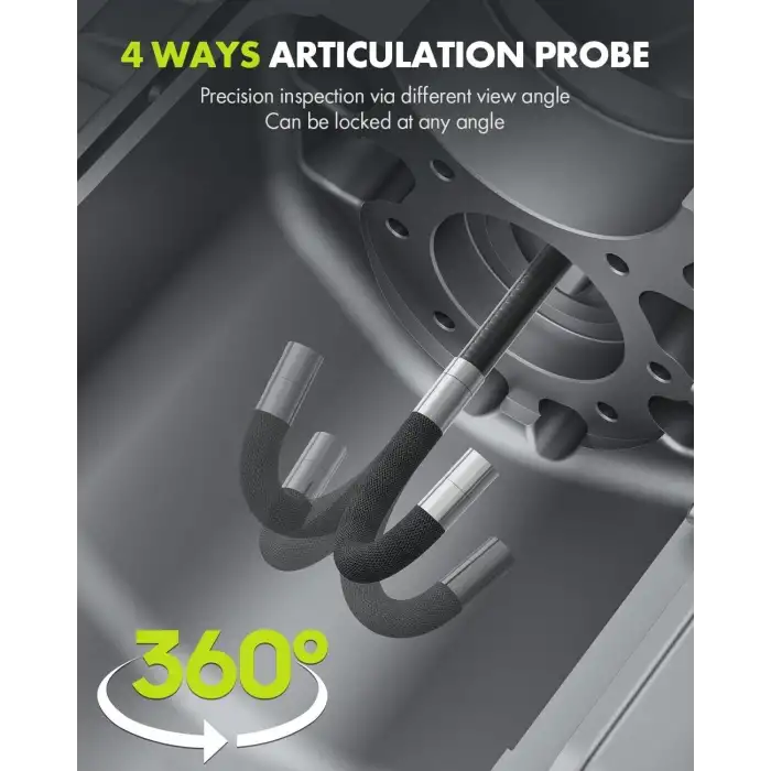 Anykit 360 Derece Eklemli Motorlu Boroskop 6.6mm - 1.5m Kablo