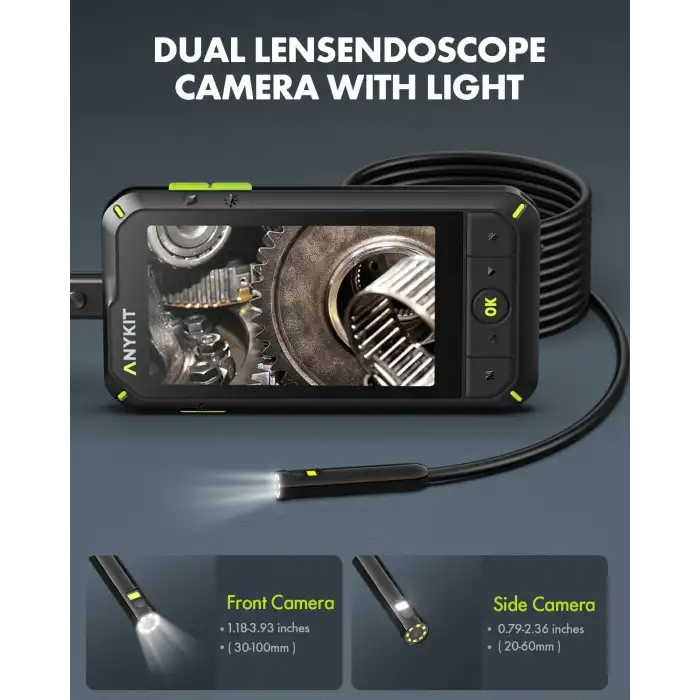 Anykit 7.9mm Endoskop Kamera - Çift Lensli Boroskop Muayene Kamerası