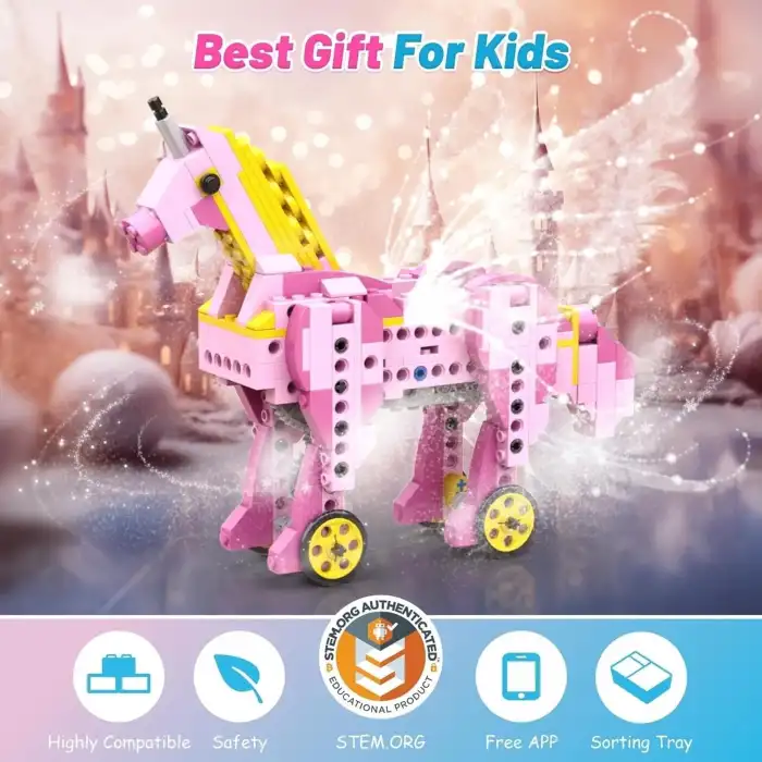 Apitor 8i 1 arada Elektrikli Motor Robotik Bilim Kitleri - 298 Parça - Kızlar İçin