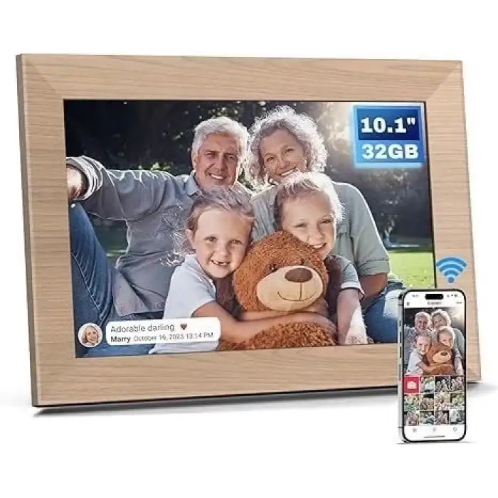 Arktronic 10.1 Inc 32GB Dijital Fotoğraf Çerçevesi 1920x1080 IPS -Ahşap Desen
