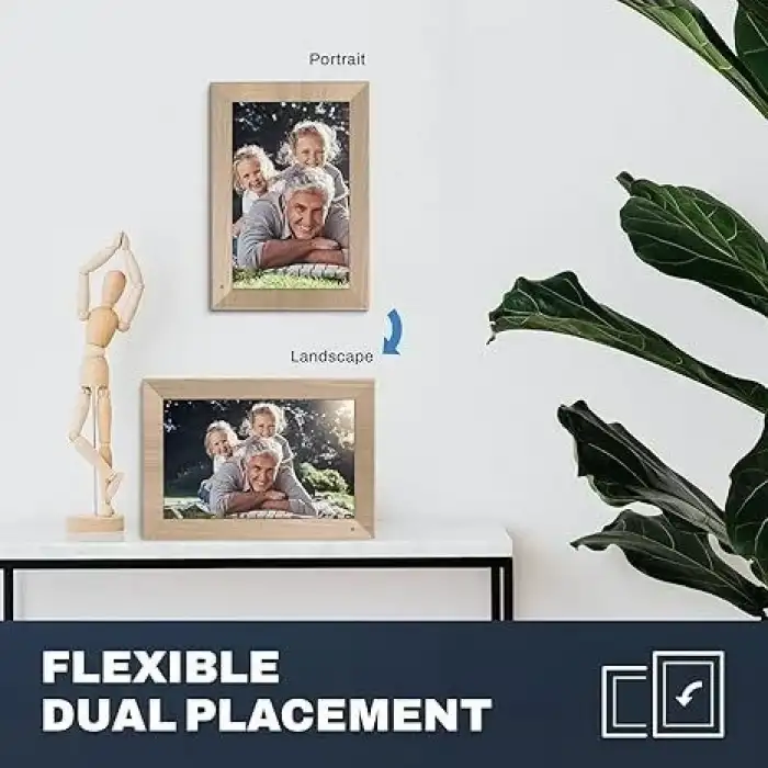 Arktronic 10.1 Inc 32GB Dijital Fotoğraf Çerçevesi 1920x1080 IPS -Ahşap Desen