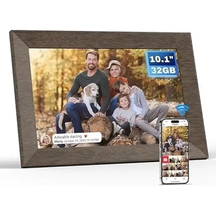 Arktronic 10.1 Inc WiFi Fotoğraf Çerçevesi 32 GB, 1280x800 IPS -Kahverengi