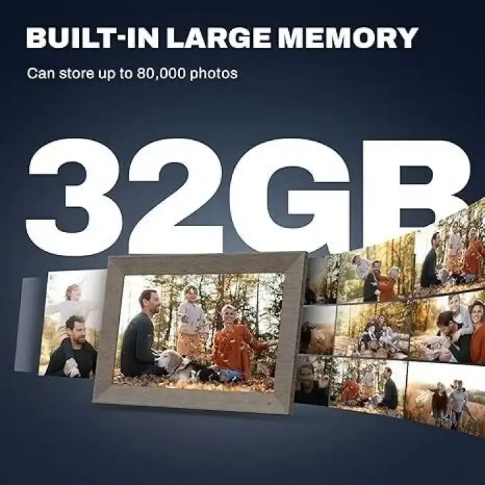 Arktronic 10.1 Inc WiFi Fotoğraf Çerçevesi 32 GB, 1280x800 IPS -Kahverengi