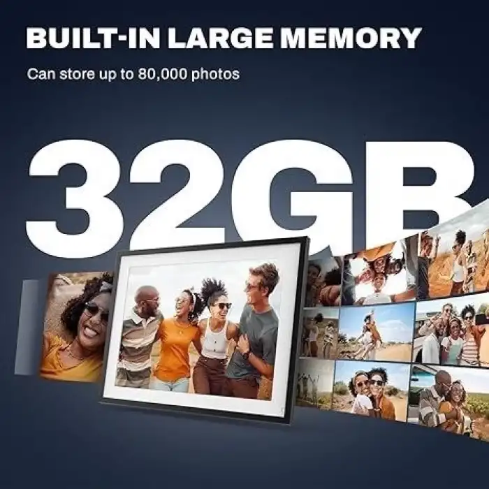 Arktronic 16.2 Inc 32 GB Büyük WiFi Dijital Resim Çerçevesi 1258x930HD - Siyah