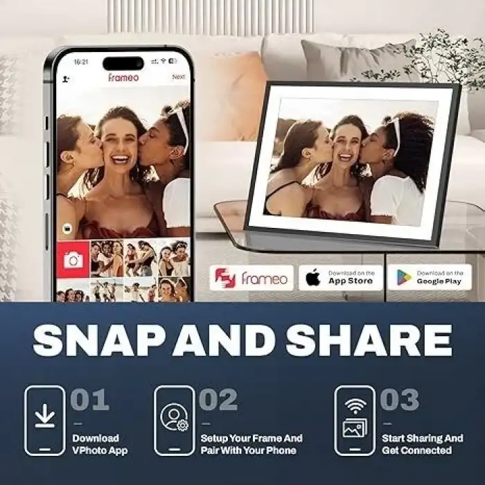 Arktronic 16.2 Inc 32 GB Ekstra Büyük WiFi Dijital Resim Çerçevesi IPS 1258x930