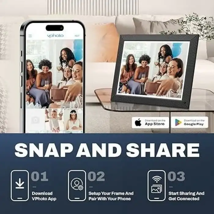 Arktronic 16.2 Inc Büyük Dijital Resim Çerçevesi 32 GB 1258 x930 IPS HD - Retro