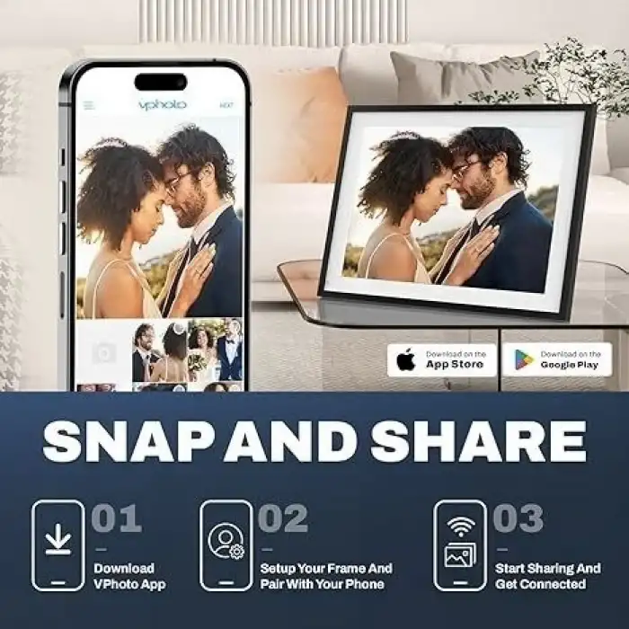 Arktronic 16.7 Inc Ekstra Büyük Dijital Resim Çerçevesi WiFi 32GB 1280x960HD