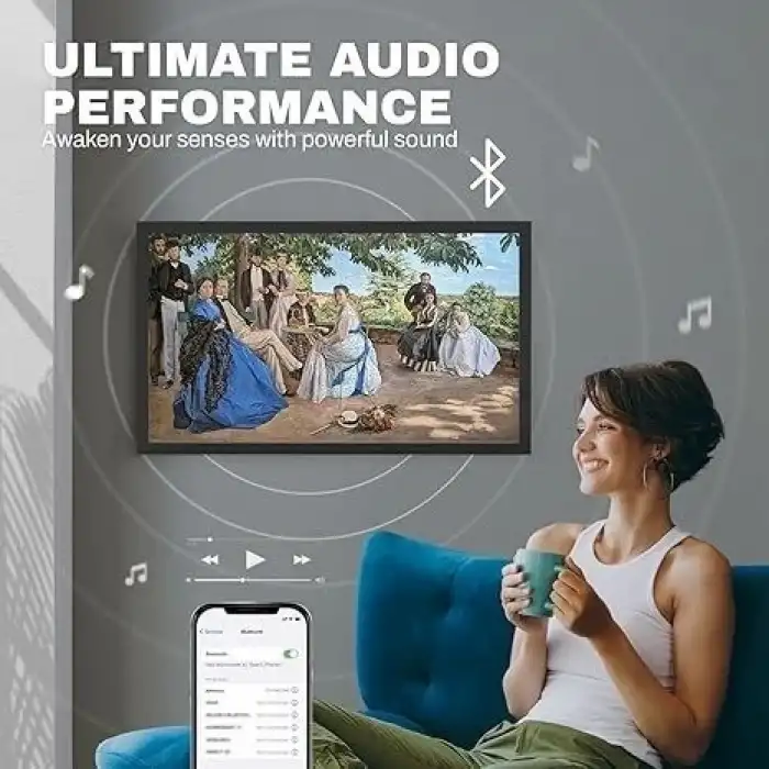 Arktronic Bluetooth Hoparlörlü  WiFi Fotoğraf Çerçevesi 32 Inc 1080p - Siyah