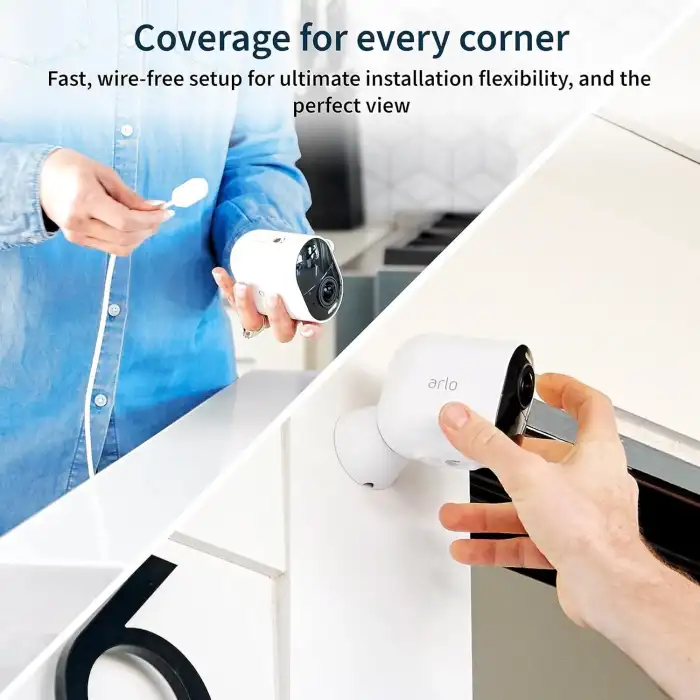 Arlo Ultra 2 Spotlight Kablosuz Ev Güvenlik Kamerası, Eklenti - Beyaz