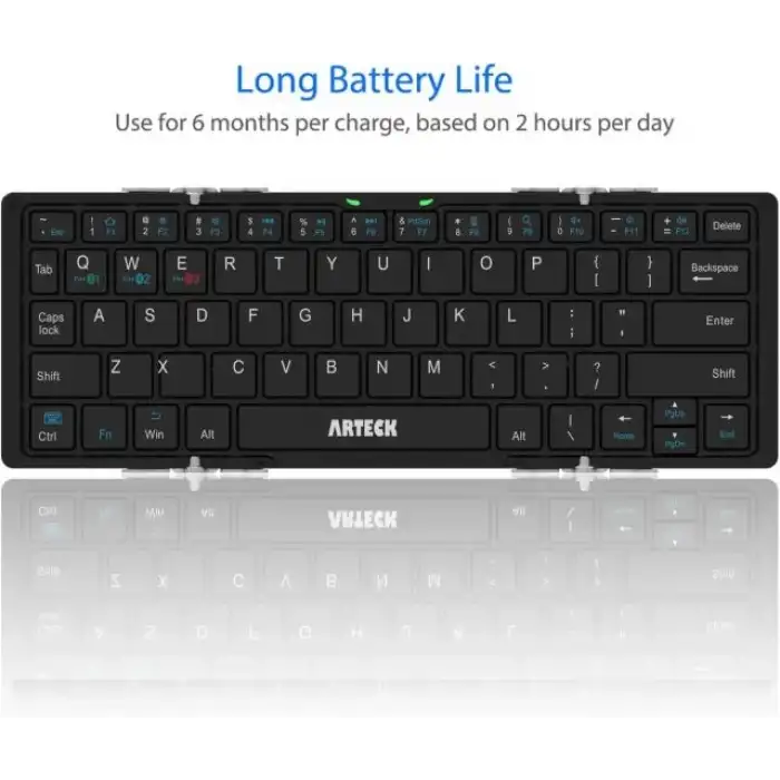 Arteck Taşınabilir Katlanır Bluetooth Klavye