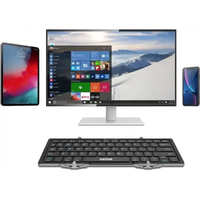 Arteck Taşınabilir Katlanır Bluetooth Klavye