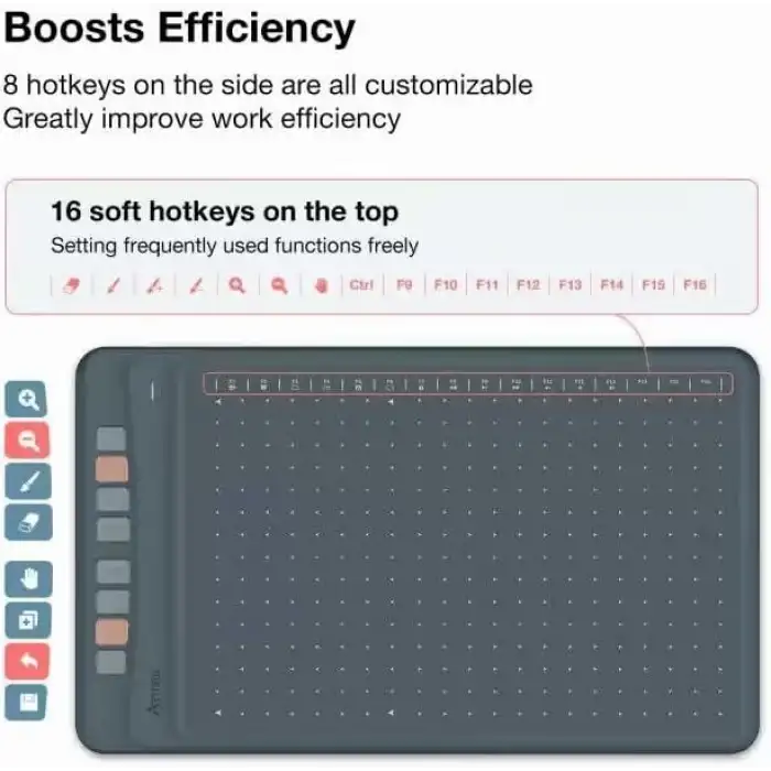 Artisul A1201 12 Inc Grafik Çizim Tableti - 8192 Seviye Basınçlı Pilsiz Kalem