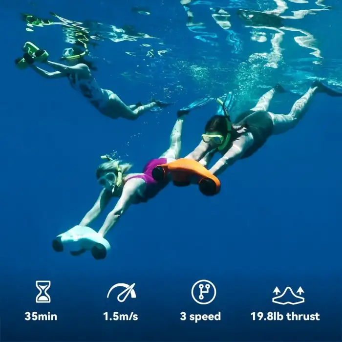 Asiwo Sualtı Deniz Scooter,Çift Motorlu - Çocuklar/Yetişkinler - Turuncu