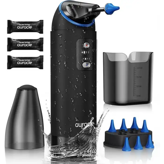 Auracle Kulak Kiri Temizleme - 4 Su Basınç Modu Kulak Temizleyici - Mavi