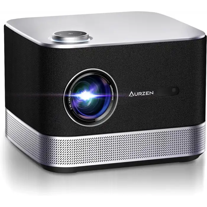 Aurzen Boom 3 WiFi ve Bluetooth - 3D DoIby, 36W Hoparlör 500 ANSI 4K Destekli, Siyah