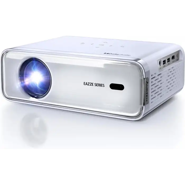 Aurzen Eazze D1 Akıllı Projektör WiFi ve Bluetooth - Yerel 1080P Film - Gümüş