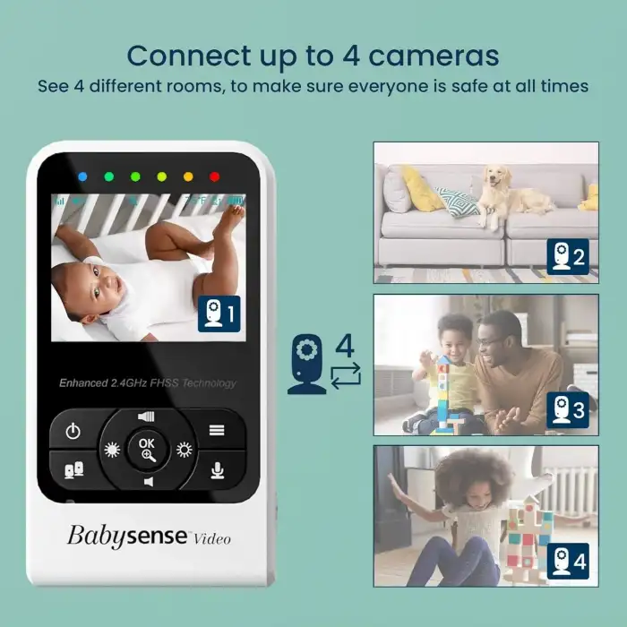 Babysense V24R-2 Video Bebek Monitörü Kamera ve Ses, Uzun Menzil
