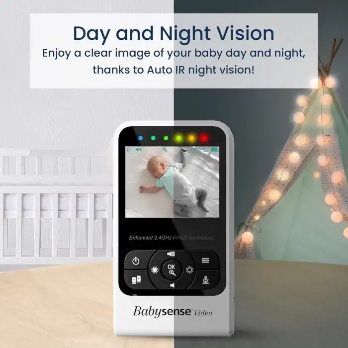 Babysense V24R Video Bebek Monitörü Kamera ve Ses, Uzun Menzil