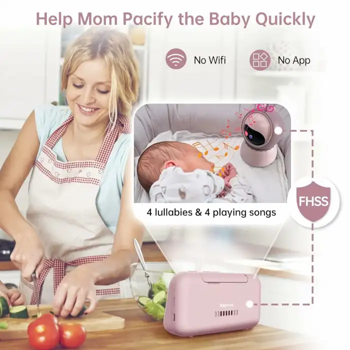 Babytone Kameralı ve Sesli, Döngü Kayıt ve Video Bebek Monitörü