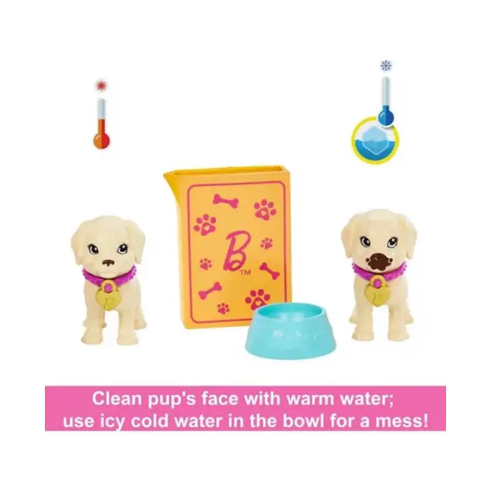 Barbie Oyuncak Bebek Yavru Köpek Sahiplenme Oyun Seti