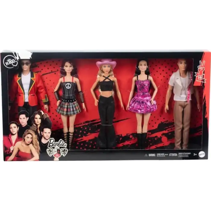 Barbie RBD 5li Çıkarılabilir Moda Bebek Seti Konser Görünümü