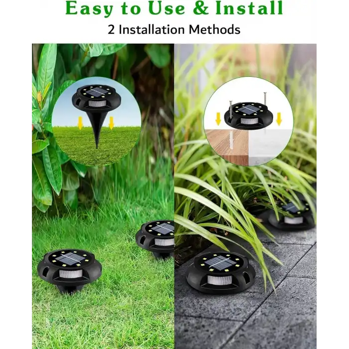 Biling Güneş Enerjili Dış Mekan Yürüyüş Yolu Işıkları - 12 Adet