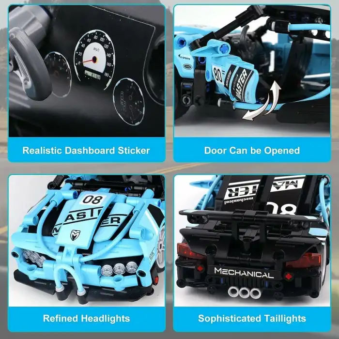 BIRANCO Oyuncak Araba Modeli Yapı Kiti - Yarış Arabası STEM Oyuncak