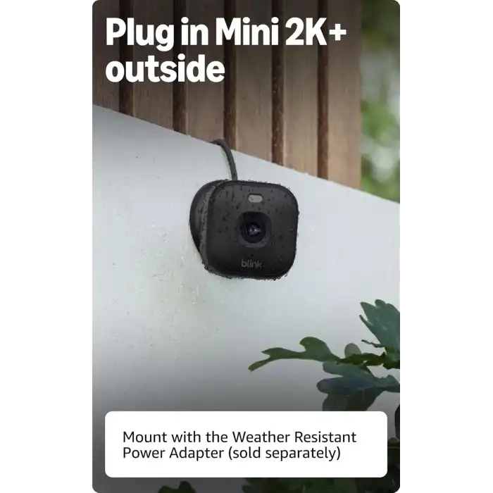 Blink Mini 2K+ (Yeni Model) - 2K Çözünürlük, Renkli Gece Görüşü 2 Kamera - Siyah