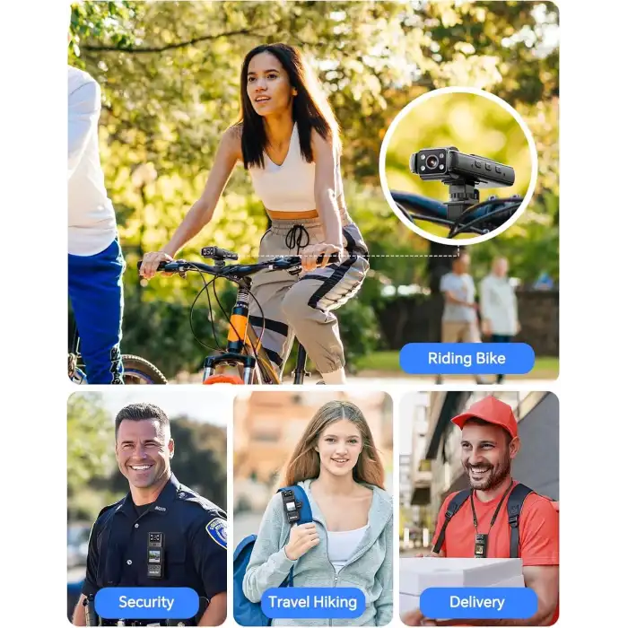 Boblov A23 Video ve Ses Kaydı Olan Vücut Kamerası 256GB Kompakt, 9 Saat Pil Ömrü