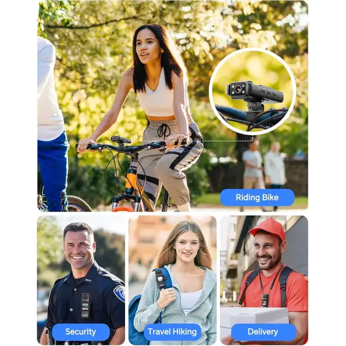 Boblov A23 Video ve Ses Kaydı Olan Vücut Kamerası 64GB Kompakt, 9 Saat Pil Ömrü