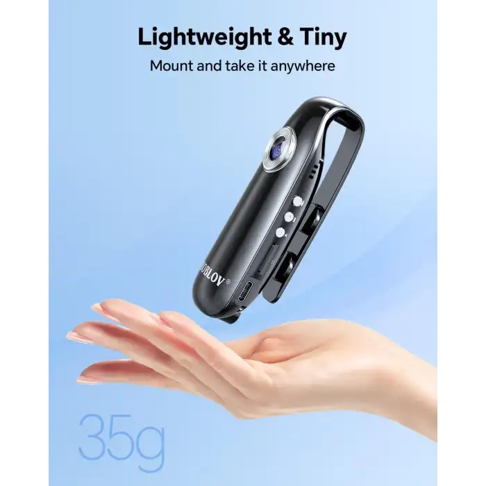 Boblov Cep Mini Vücut Kamerası Video ile: 128GB - Arka Klipsli, 1080P