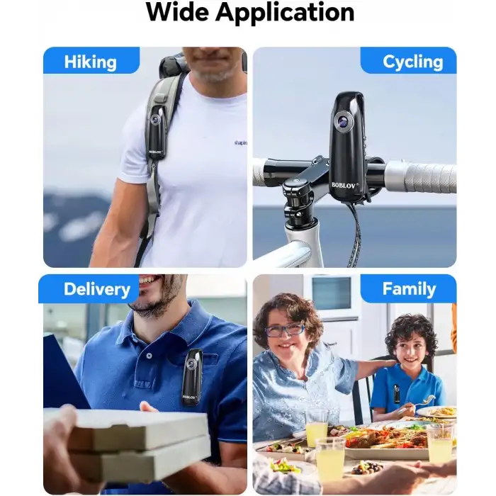 Boblov Cep Mini Vücut Kamerası Video ile: 64GB - Arka Klipsli, 1080P