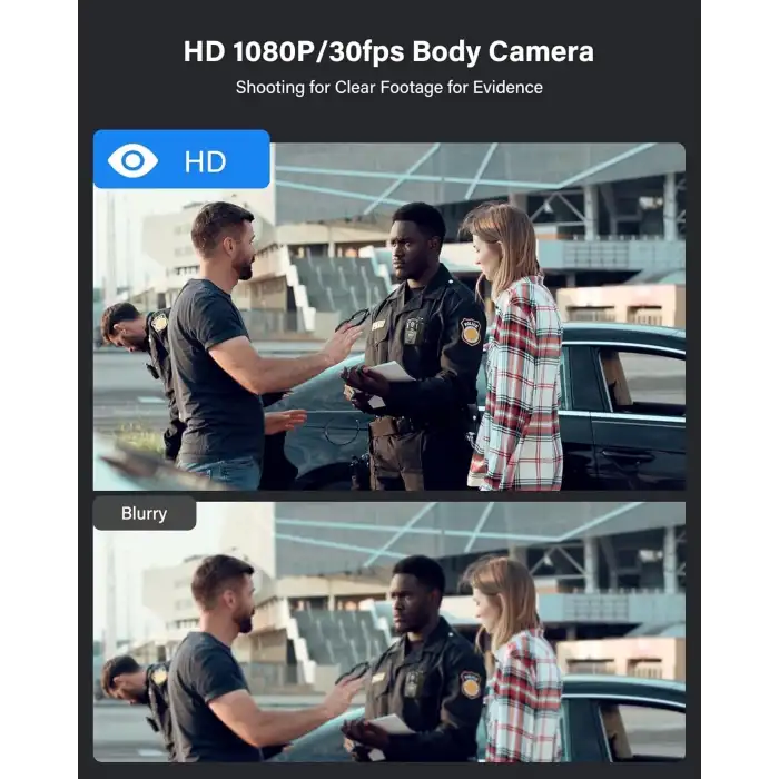 Boblov KJ25 128GB Vücut Kamerası, 10-13 Saat Kayıtlı 3000 mAh, Gece Görüşlü