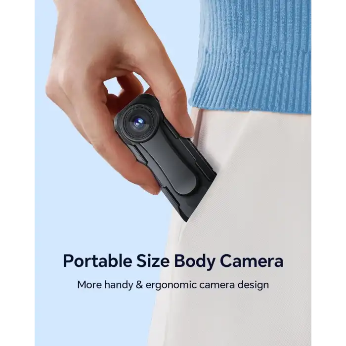 Boblov W1 64GB HD 1080P Vücuda Takılan Giyilebilir Kamera, 2 Klipsli