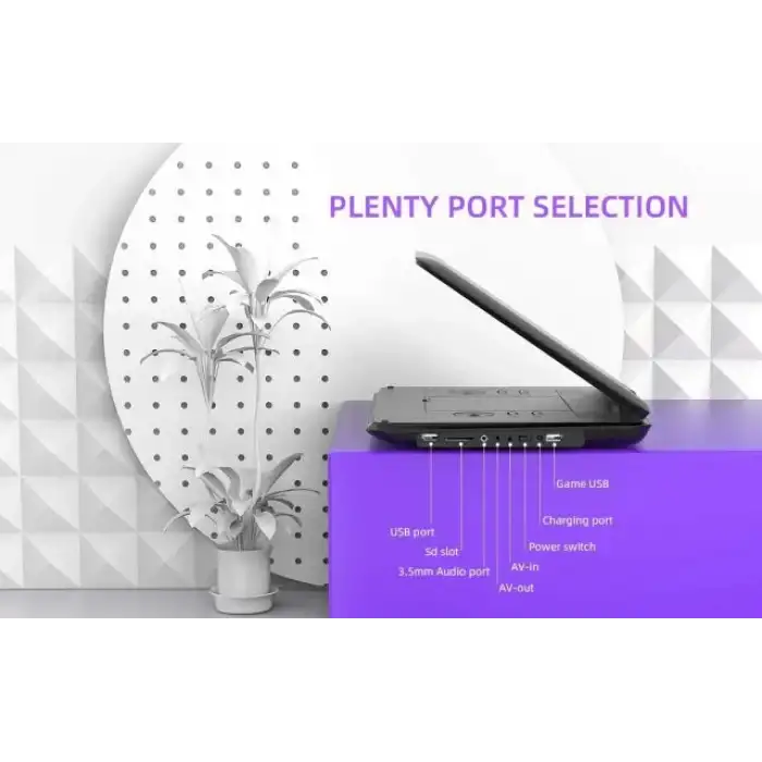 BOIFUN Taşınabilir DVD Oynatıcı 15.6 Geniş HD Ekran