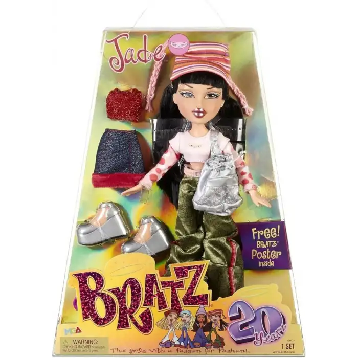 Bratz 20. Yıl Özel Yıldönümü Sürümü Jade Orijinal Moda Bebeği ve Aksesuarlar